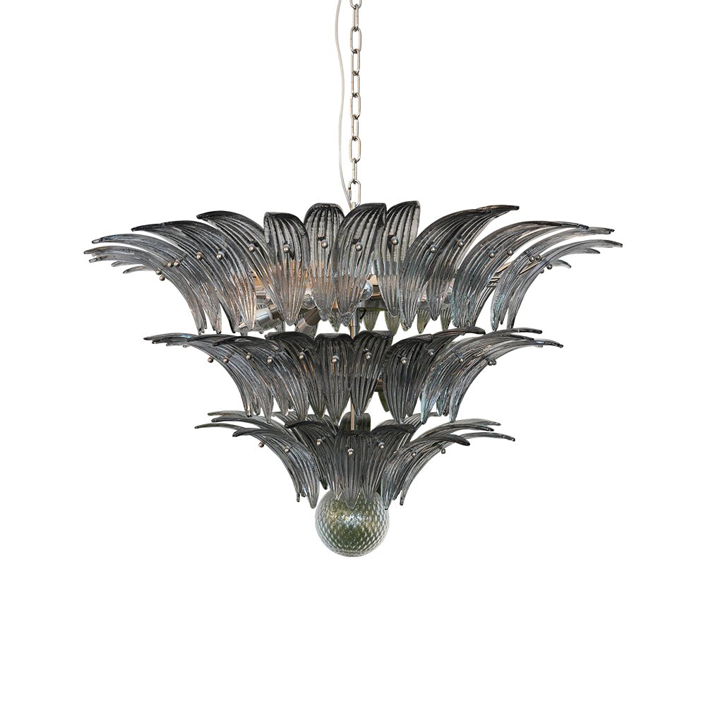 Palm Grove Glass Chandelier – Handcrafted Murano-Style Pendant Light for Dining & Living Rooms