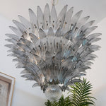 Palm Grove Glass Chandelier – Handcrafted Murano-Style Pendant Light for Dining & Living Rooms