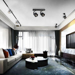 Paloma Modern LED Linear Ceiling Light in Black or White
