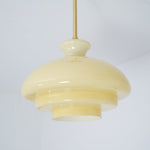Paolina Glass Pendant Light – Mid-Century Modern Ceiling Lamp in Gold