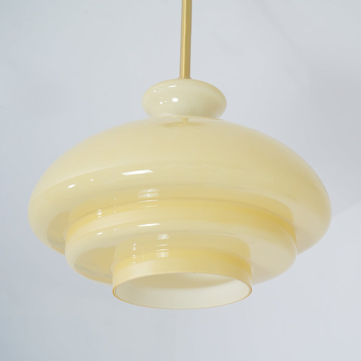 Paolina Glass Pendant Light – Mid-Century Modern Ceiling Lamp in Gold