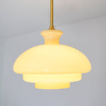 Paolina Glass Pendant Light – Mid-Century Modern Ceiling Lamp in Gold