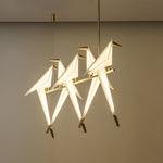 Paper Crane Bird Led Chandelier
