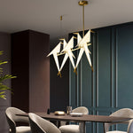 Paper Crane Bird Led Chandelier