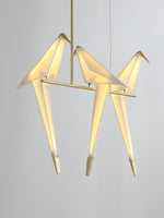 Paper Crane Bird Led Chandelier