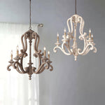 Parrotuncle Wooden Candle Chandelier