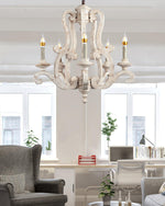 Parrotuncle Wooden Candle Chandelier