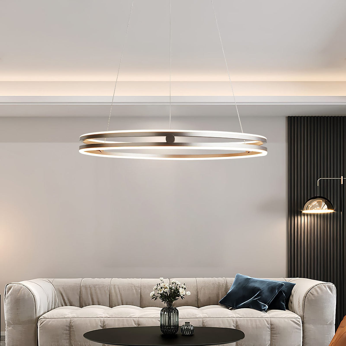Partners Double Wheel Chandelier
