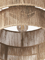 Patrici Woven Hemp Rope Ceiling Light, Modern Drum Shade Pendant for Living Room, Bedroom, Dining Room