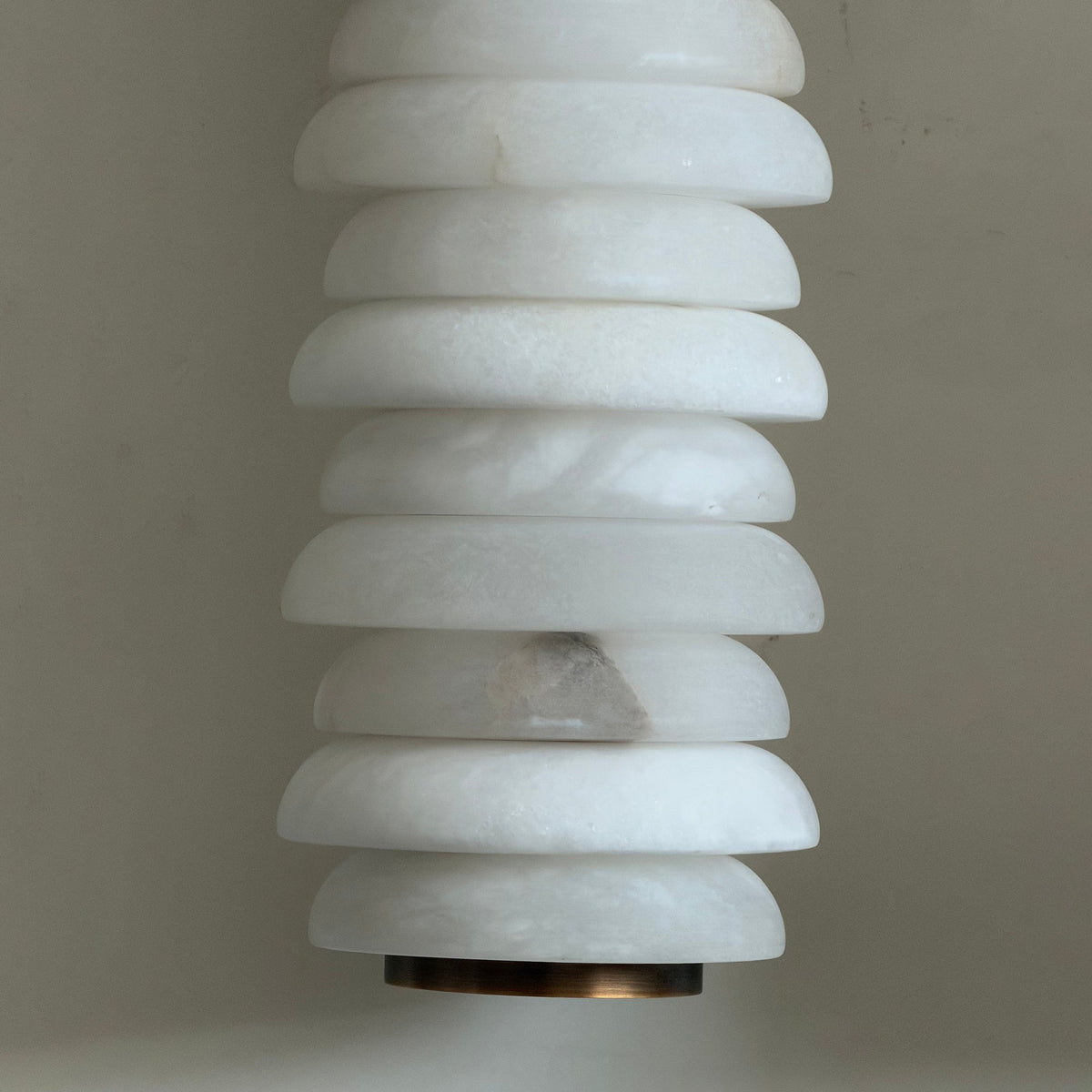 Calla Ribbed Alabaster Wall Sconce with Antique Brass Accents