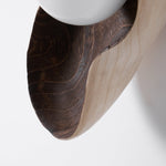 Dualis Rootlight Wall Sconce – Sculptural Walnut Wood & Opal Glass