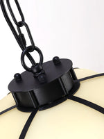 Peaches Outdoor Pendant Light – Alabaster & Metal LED Lantern