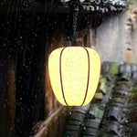 Peaches Outdoor Pendant Light – Alabaster & Metal LED Lantern