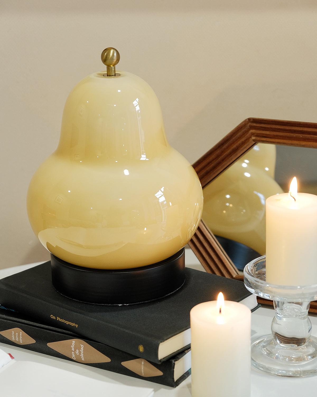 Pear Built In Battery Table Lamp