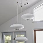 Triple Pear Bubble Silk Pendant Light – Modern Designer Chandelier