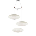 Triple Pear Bubble Silk Pendant Light – Modern Designer Chandelier