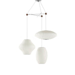Triple Pear Bubble Silk Pendant Light – Modern Designer Chandelier