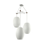 Triple Pear Bubble Silk Pendant Light – Modern Designer Chandelier