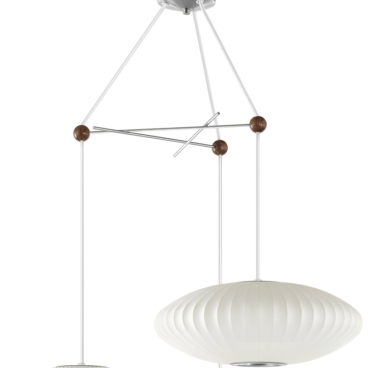 Triple Pear Bubble Silk Pendant Light – Modern Designer Chandelier
