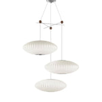 Triple Pear Bubble Silk Pendant Light – Modern Designer Chandelier