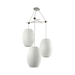 Triple Pear Bubble Silk Pendant Light – Modern Designer Chandelier