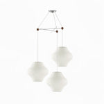 Triple Pear Bubble Silk Pendant Light – Modern Designer Chandelier