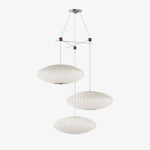 Triple Pear Bubble Silk Pendant Light – Modern Designer Chandelier