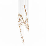 Pearl Curtain Crystal LED Chandelier – Modern Designer Hanging Light