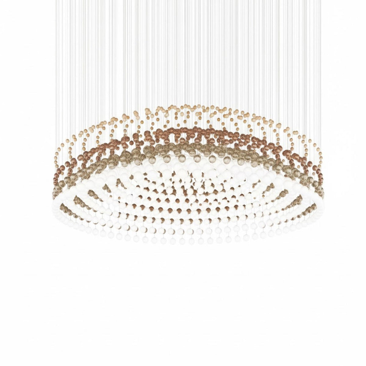 Pearl Curtain Crystal LED Chandelier – Modern Designer Hanging Light