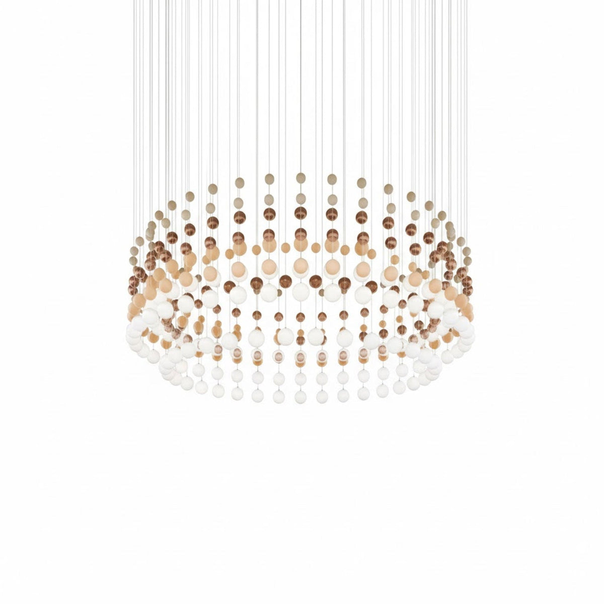 Pearl Curtain Crystal LED Chandelier – Modern Designer Hanging Light