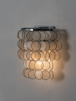 Pearl Shell Wall Sconce – Natural Layered Shell Wall Light for Bedroom, Living Room & Hallway