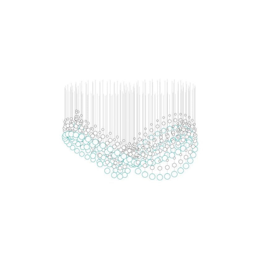 Pearl Curtain Crystal LED Chandelier – Modern Designer Hanging Light