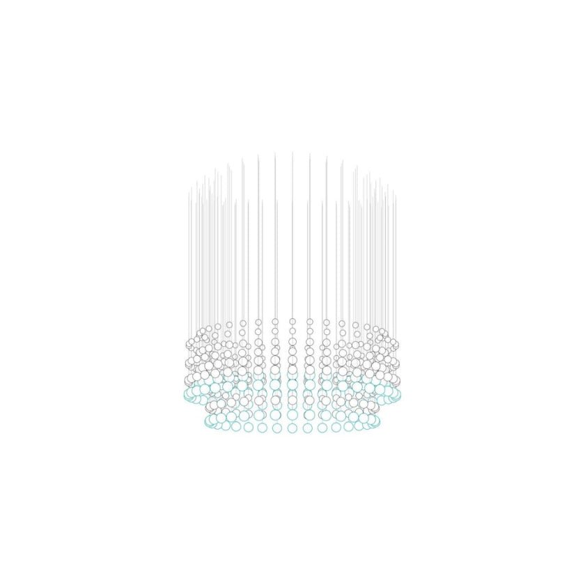 Pearl Curtain Crystal LED Chandelier – Modern Designer Hanging Light