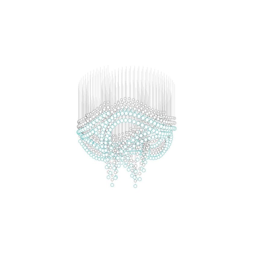 Pearl Curtain Crystal LED Chandelier – Modern Designer Hanging Light
