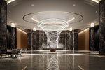Pearl Curtain Crystal LED Chandelier – Modern Designer Hanging Light