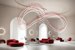 Pearl Curtain Crystal LED Chandelier – Modern Designer Hanging Light