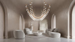 Pearl Curtain Crystal LED Chandelier – Modern Designer Hanging Light