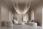 Pearl Curtain Crystal LED Chandelier – Modern Designer Hanging Light