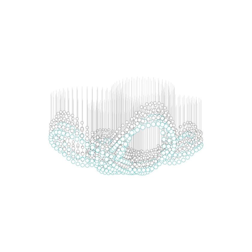 Pearl Curtain Crystal LED Chandelier – Modern Designer Hanging Light