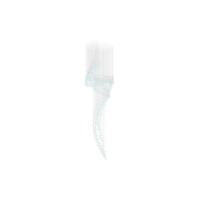 Pearl Curtain Crystal LED Chandelier – Modern Designer Hanging Light
