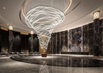 Pearl Curtain Crystal LED Chandelier – Modern Designer Hanging Light