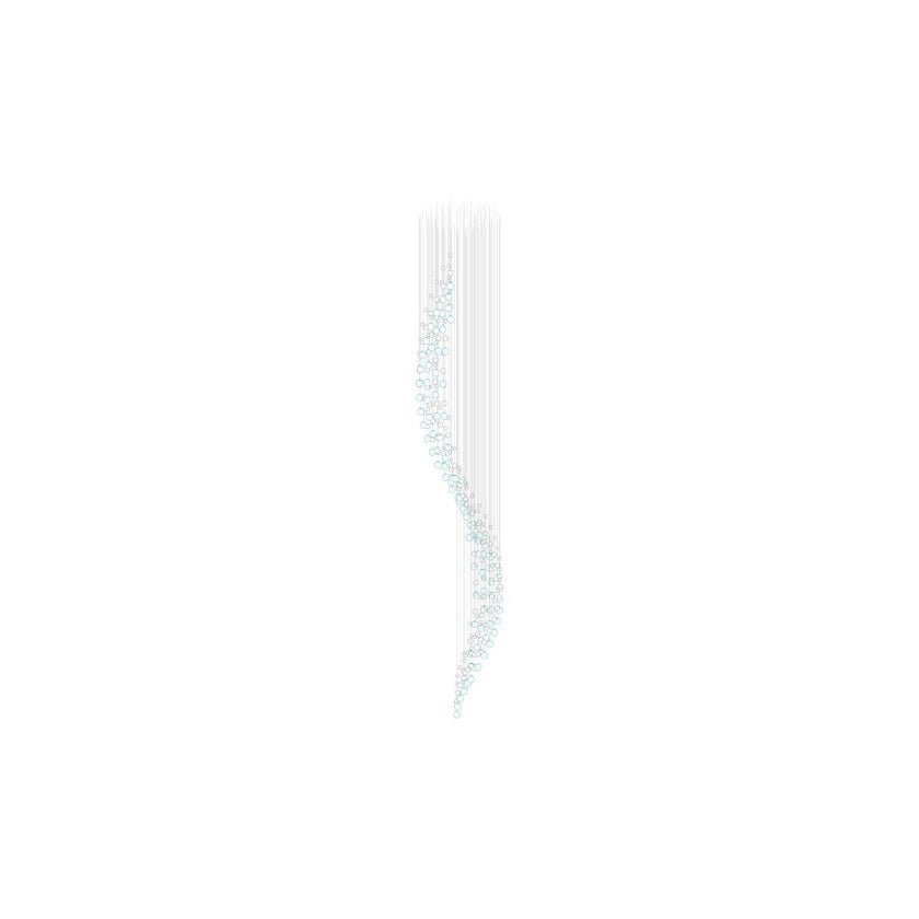 Pearl Curtain Crystal LED Chandelier – Modern Designer Hanging Light