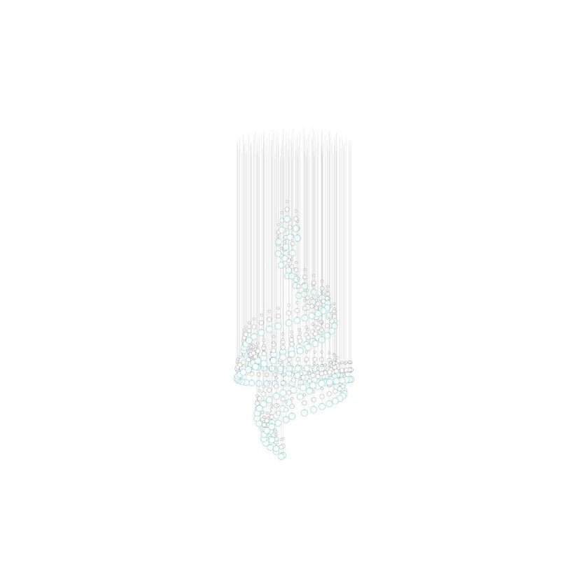 Pearl Curtain Crystal LED Chandelier – Modern Designer Hanging Light