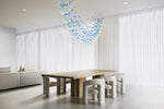 Pearl Curtain Crystal LED Chandelier – Modern Designer Hanging Light