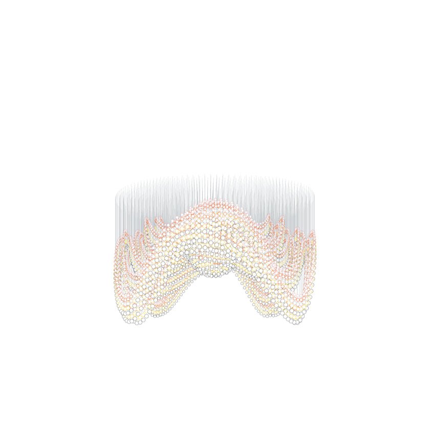 Pearl Curtain Crystal LED Chandelier – Modern Designer Hanging Light