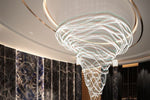 Pearl Curtain Crystal LED Chandelier – Modern Designer Hanging Light