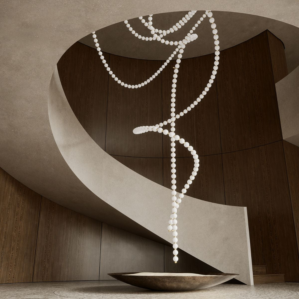 Pearl Drop Modern Glass Chandelier for Dining Room and Living Room