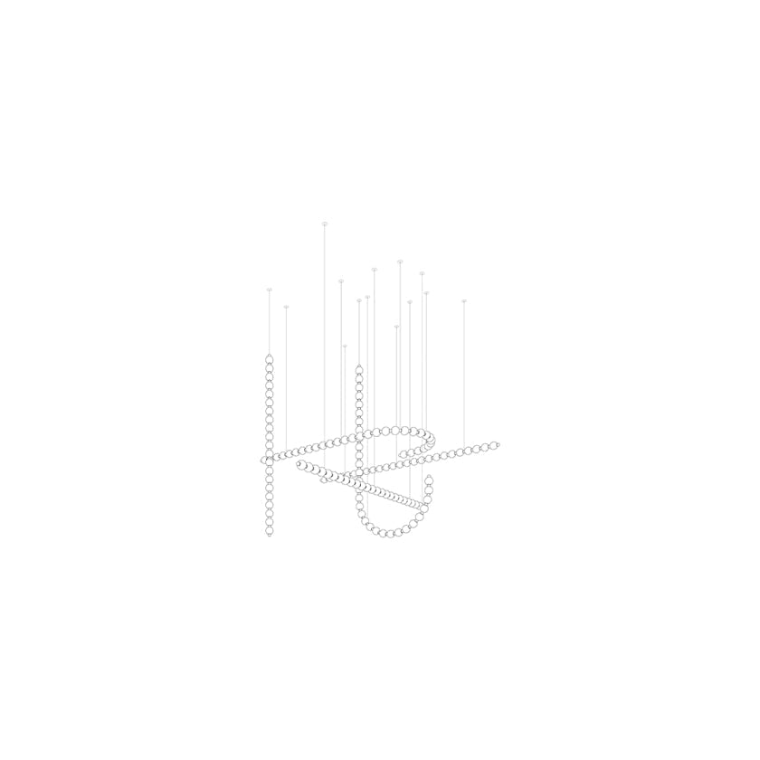 Pearl Drop Modern Glass Chandelier for Dining Room and Living Room