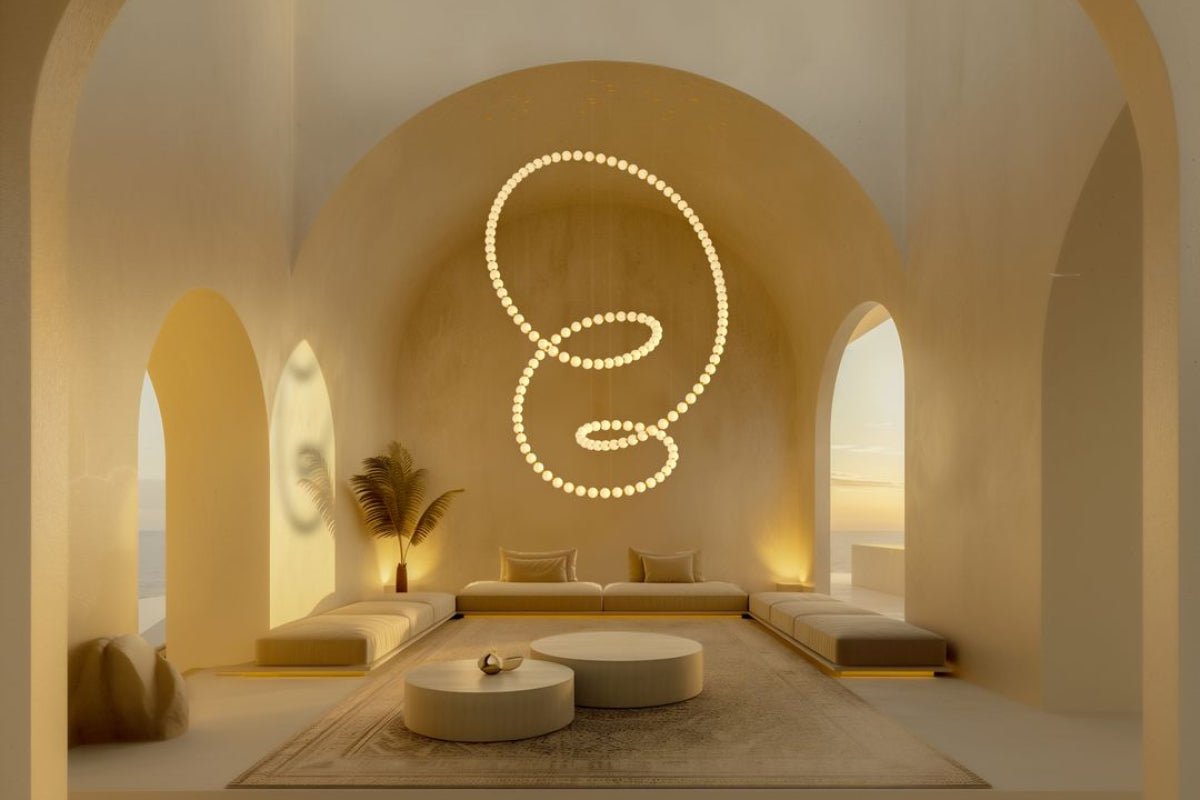Pearl Drop Modern Glass Chandelier for Dining Room and Living Room