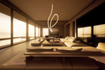 Pearl Drop Modern Glass Chandelier for Dining Room and Living Room